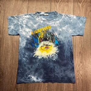 Vintage Jurassic Park I Survived 1990s Movie Promo Shirt Youth Single Stitch